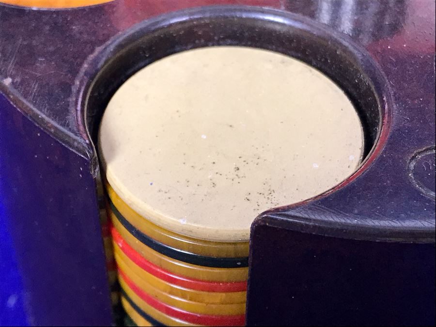 JUST ADDED - Vintage Poker Chip Carousel With Poker Chips And Buffalo Chips [Photo 4]