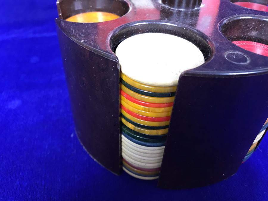 JUST ADDED - Vintage Poker Chip Carousel With Poker Chips And Buffalo Chips [Photo 3]