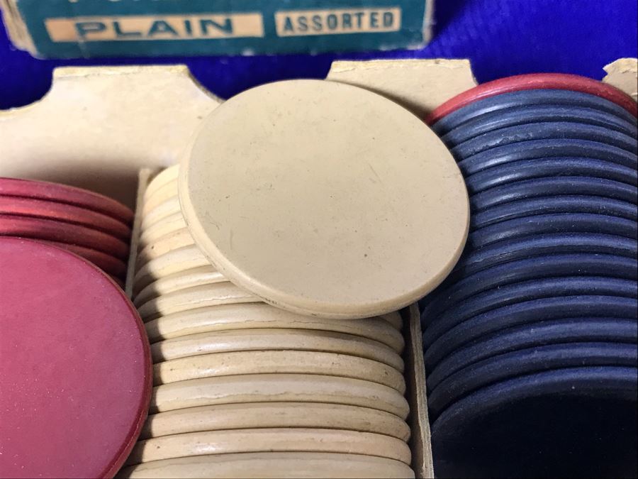 JUST ADDED - Vintage U.S. Poker Chips 1.5' With Box [Photo 6]