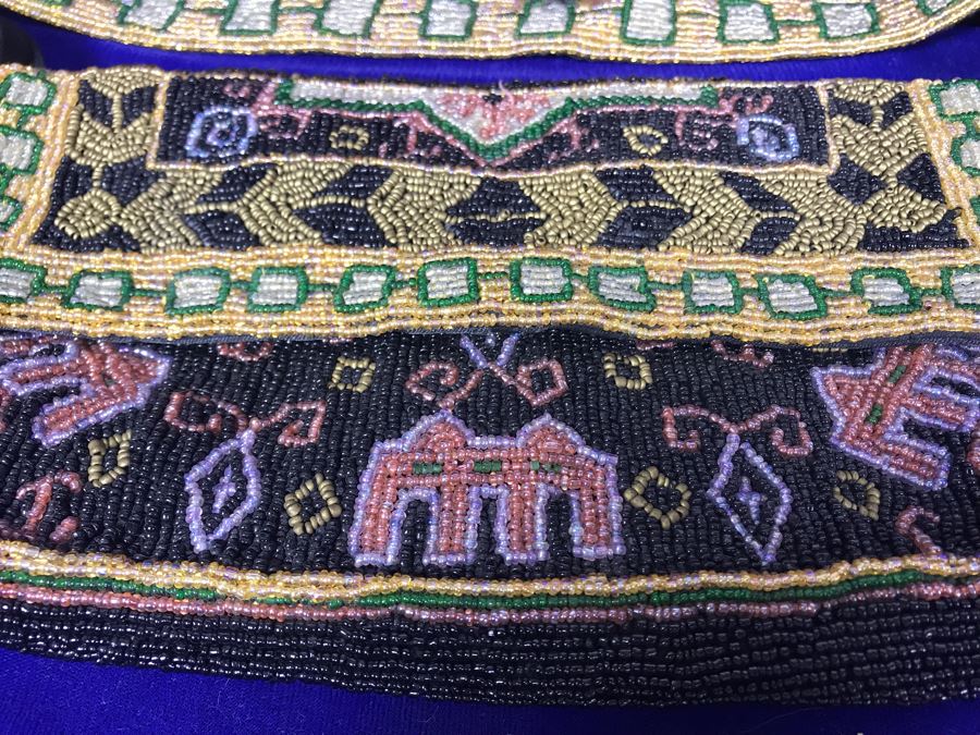 Indian Beaded Purse By Christiana And Tooled Leather Handbag [Photo 3]