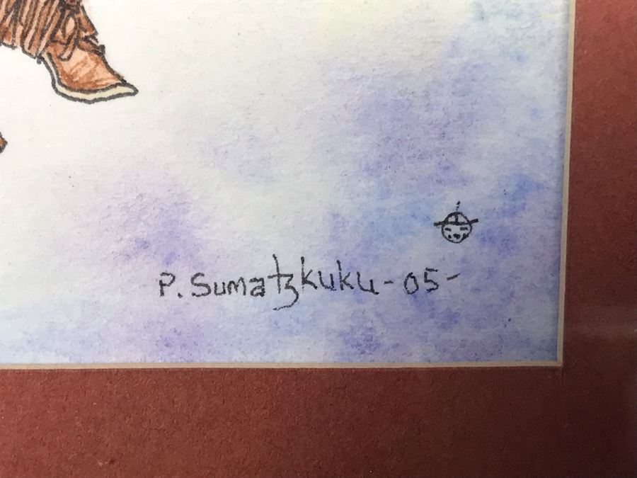 Original 2005 Framed Painting By Pete Sumatzkuku Hopi Native American Artist 3' X 4' [Photo 6]