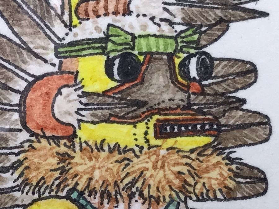 Original 2005 Framed Painting By Pete Sumatzkuku Hopi Native American Artist 3' X 4' [Photo 7]