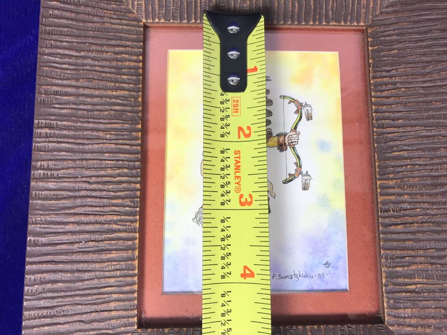 Original 2005 Framed Painting By Pete Sumatzkuku Hopi Native American Artist 3' X 4' [Photo 9]