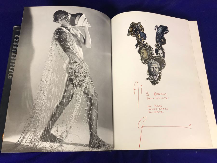 Large Hardcover Coffee Table Book Gianni Versace Men Without Ties Retails $75 [Photo 7]