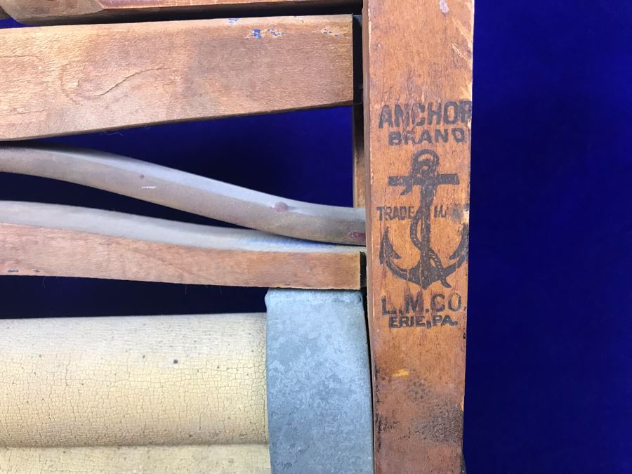 JUST ADDED - Vintage Anchor Brand Wooden Clothes Wringer [Photo 4]