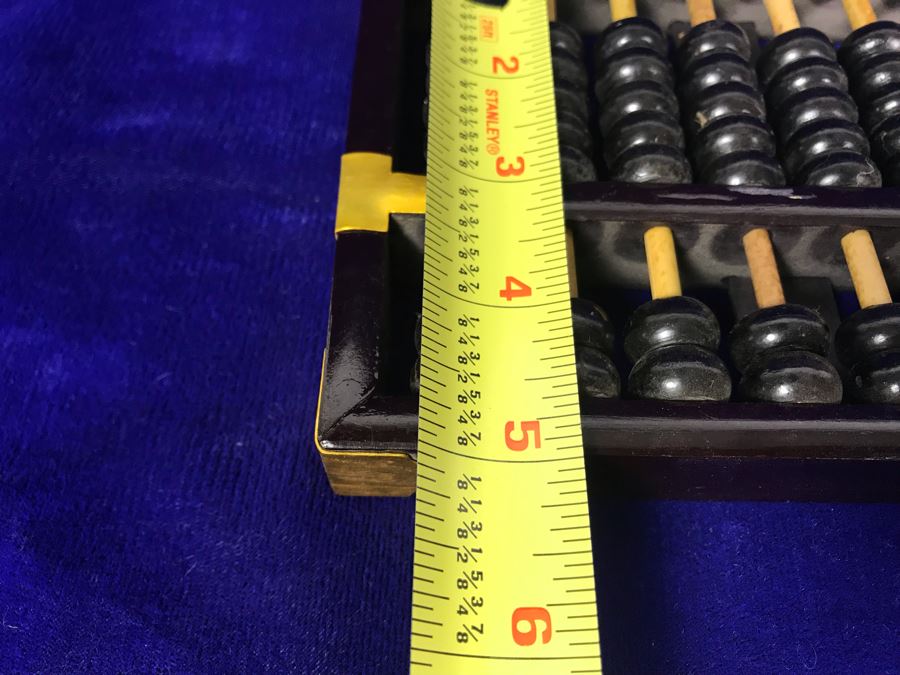 Vintage Chinese Wooden Abacus By Lotus-Flower Brand Made In The People's Republic Of China 10' X 5' [Photo 7]