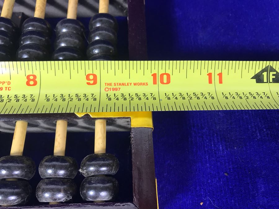 Vintage Chinese Wooden Abacus By Lotus-Flower Brand Made In The People's Republic Of China 10' X 5' [Photo 6]