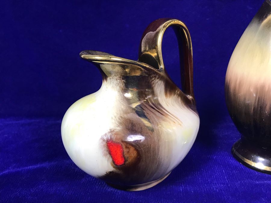 Vintage German Mid-Century Pottery Vase And Handled Pitchers [Photo 7]