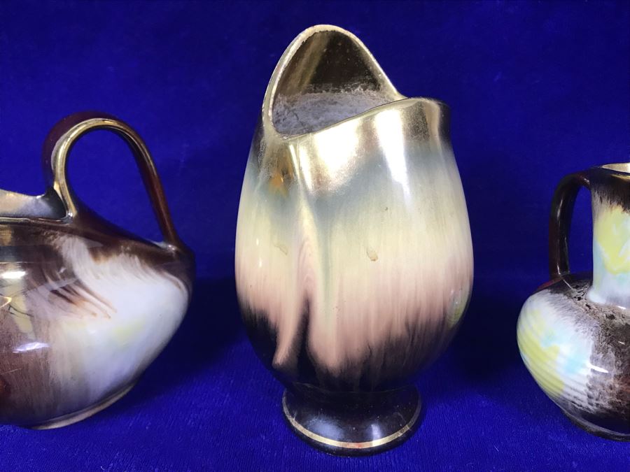 Vintage German Mid-Century Pottery Vase And Handled Pitchers [Photo 10]