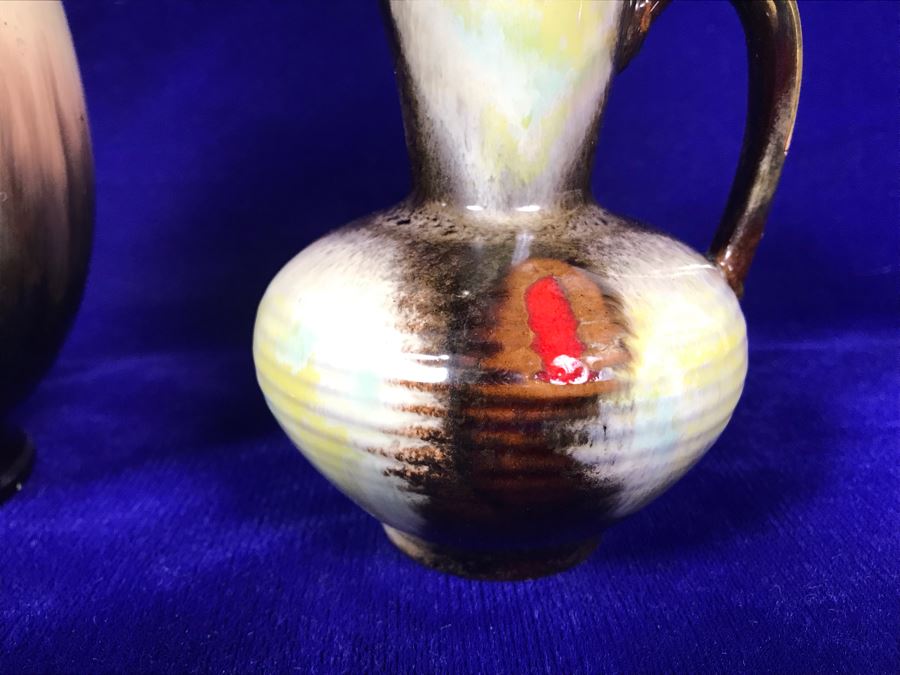 Vintage German Mid-Century Pottery Vase And Handled Pitchers [Photo 4]
