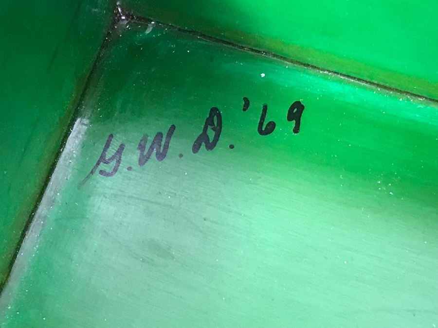 Vintage Lacquer Playing Card Box Decorated With Peacocks And Butterflies Signed G.W.D. '69 [Photo 14]