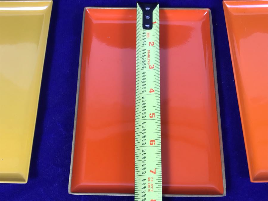 Set Of (6) Mid-Century Japanese Trays 8' X 5' [Photo 8]