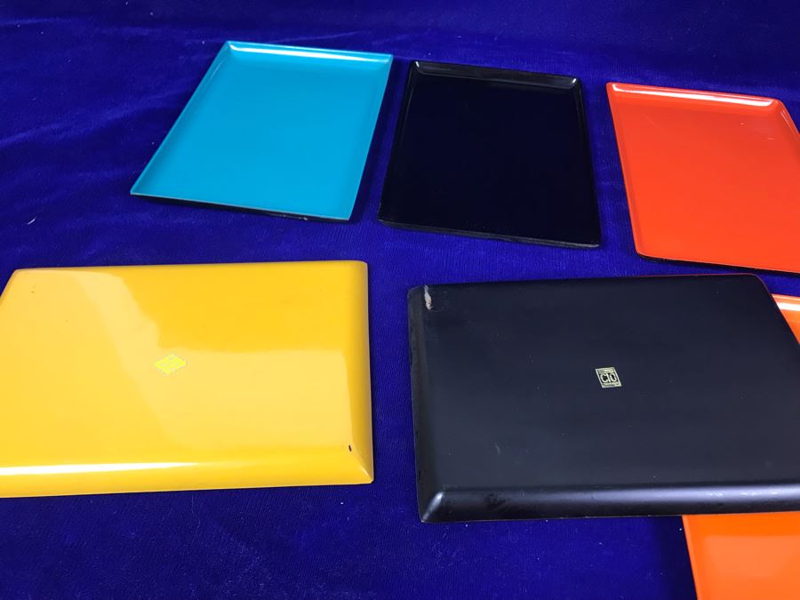 Set Of (6) Mid-Century Japanese Trays 8' X 5' [Photo 4]