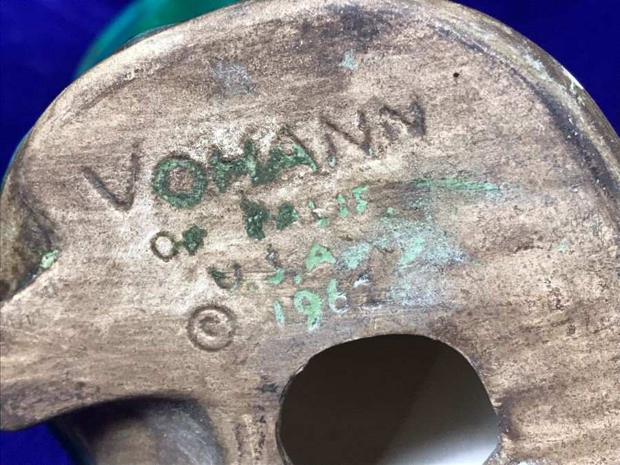 Vintage 1962 MCM Vohann Of California Asian Figurine 10'H [Photo 8]