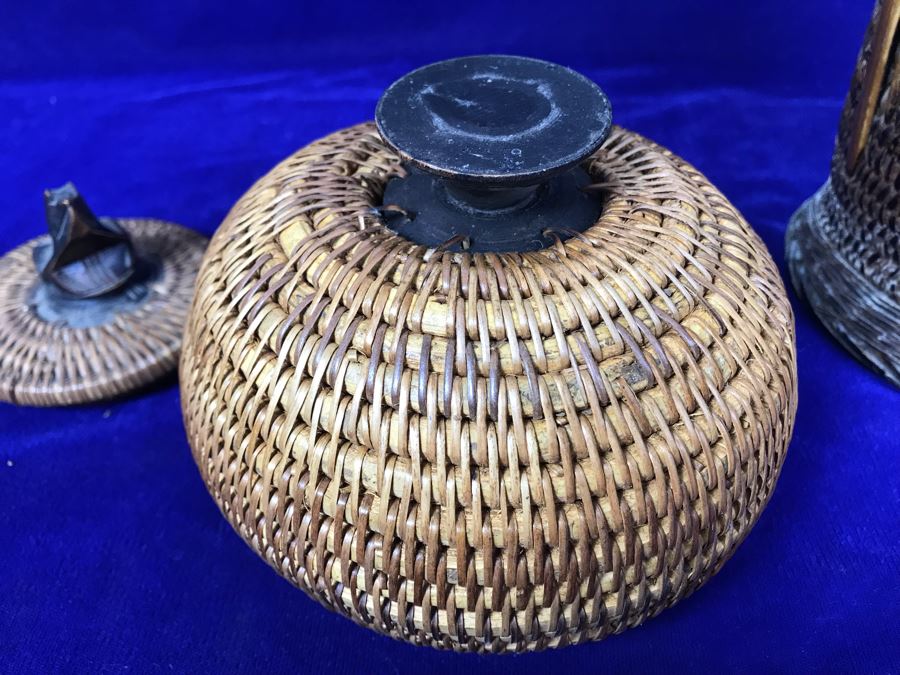 Pair Of Vintage Woven Baskets [Photo 7]