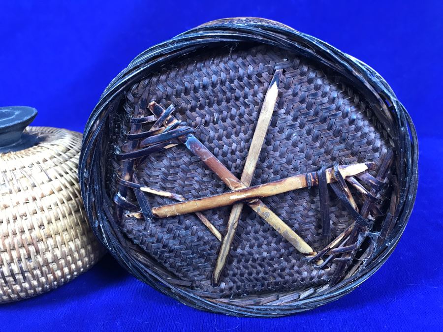 Pair Of Vintage Woven Baskets [Photo 9]