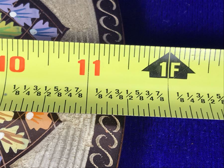 Turkish Hand Made Decorated Copper Tray By Erzincanlilar 11.5'R [Photo 7]