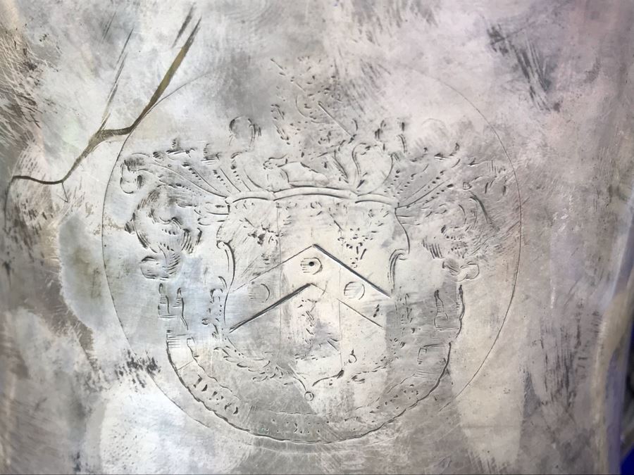 Antique Champagne Bucket Bearing Coat Of Arms 9.5'H [Photo 4]
