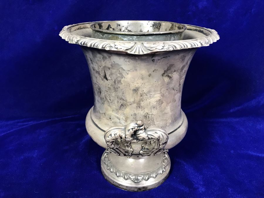 Antique Champagne Bucket Bearing Coat Of Arms 9.5'H [Photo 7]