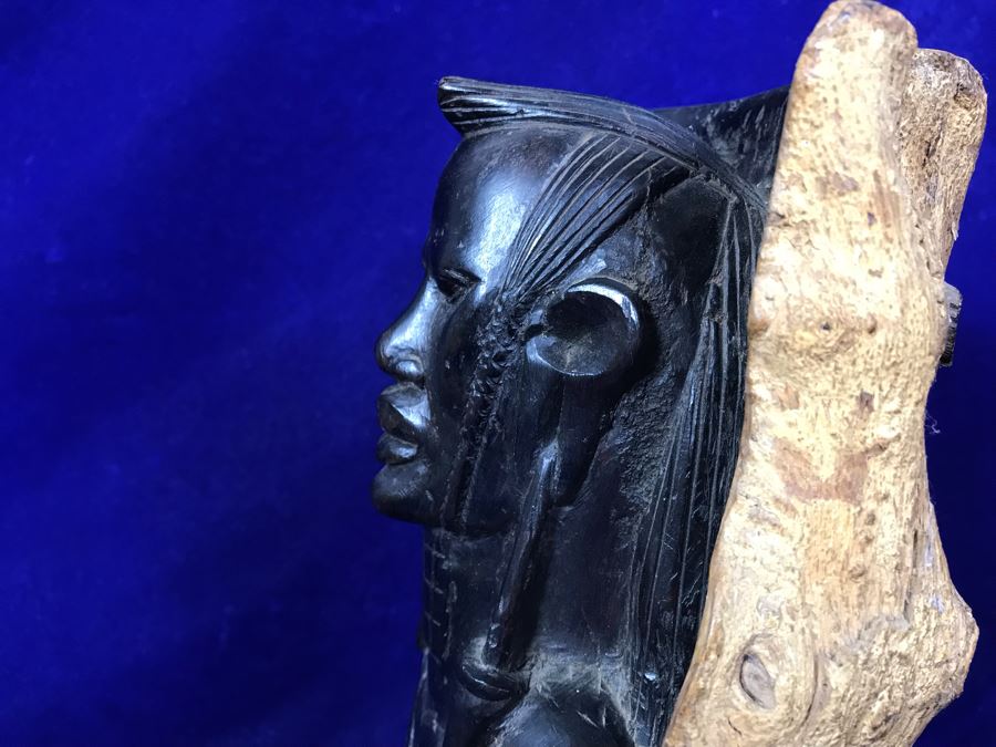 Vintage Ethnic Tree Trunk Figurine Carving 10'H [Photo 13]
