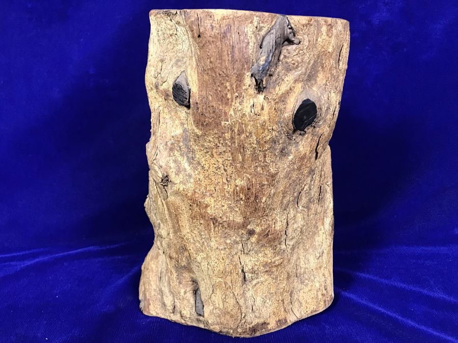 Vintage Ethnic Tree Trunk Figurine Carving 10'H [Photo 11]