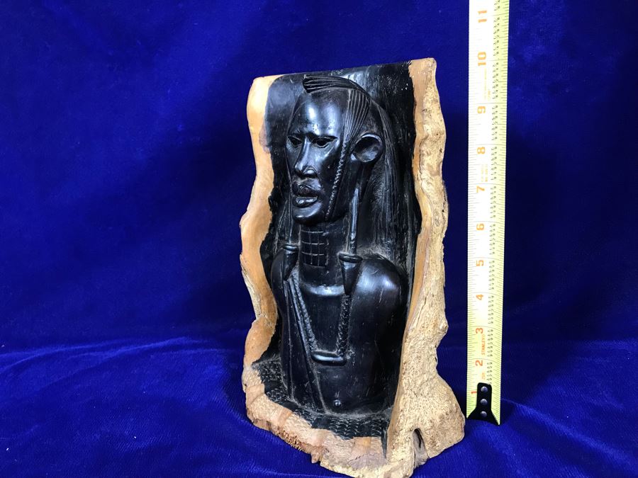 Vintage Ethnic Tree Trunk Figurine Carving 10'H [Photo 17]
