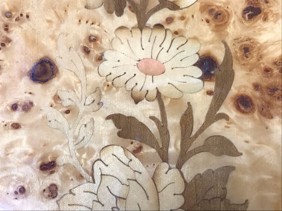 Pair Of Stunning Inlaid Wooden Wall Panels Floral Decoration Artwork 6' X 14' [Photo 5]