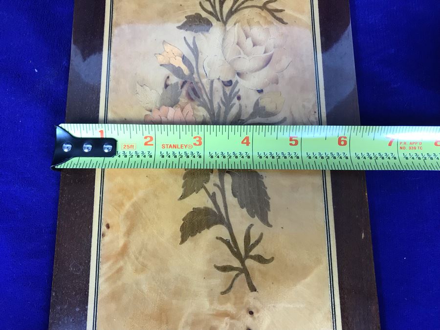 Pair Of Stunning Inlaid Wooden Wall Panels Floral Decoration Artwork 6' X 14' [Photo 11]