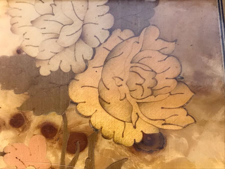 Pair Of Stunning Inlaid Wooden Wall Panels Floral Decoration Artwork 6' X 14' [Photo 3]