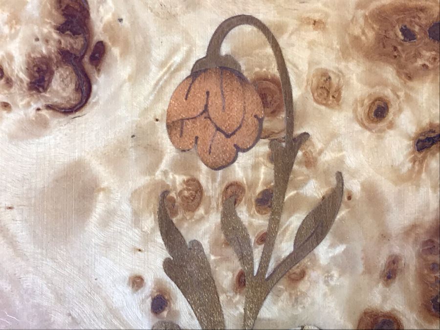 Pair Of Stunning Inlaid Wooden Wall Panels Floral Decoration Artwork 6' X 14' [Photo 4]