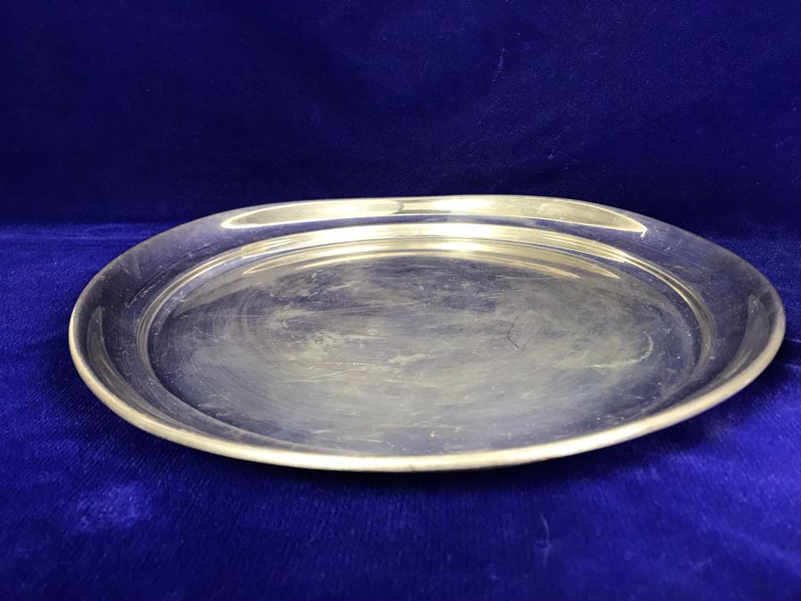 Tiffany & Co. Handcrafted Pewter Footed Bowl And Plate 10'W [Photo 7]