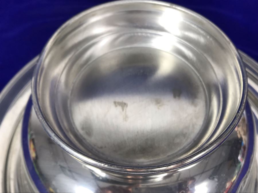 Tiffany & Co. Handcrafted Pewter Footed Bowl And Plate 10'W [Photo 15]