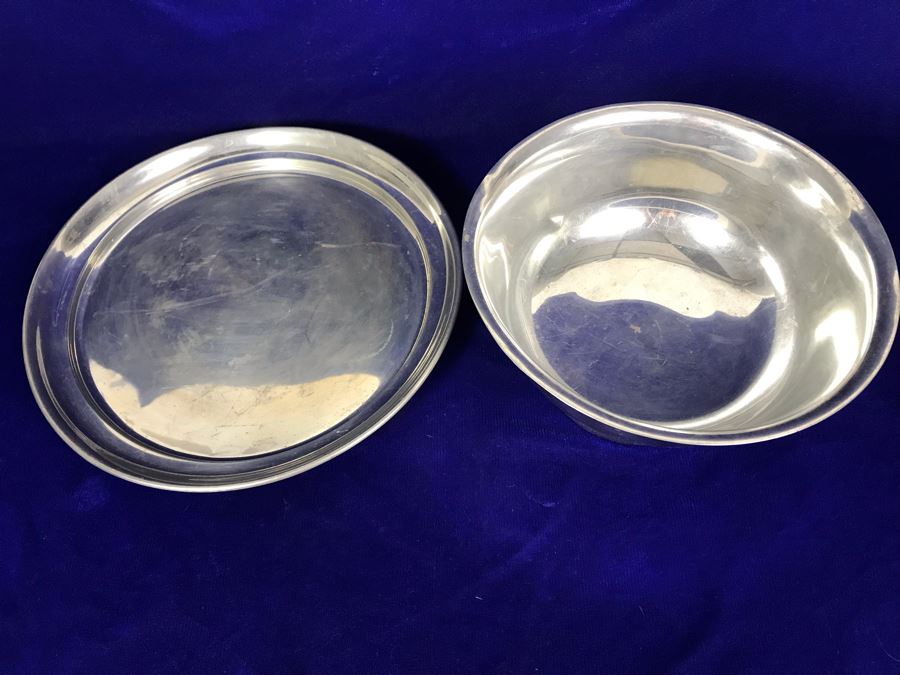 Tiffany & Co. Handcrafted Pewter Footed Bowl And Plate 10'W [Photo 2]