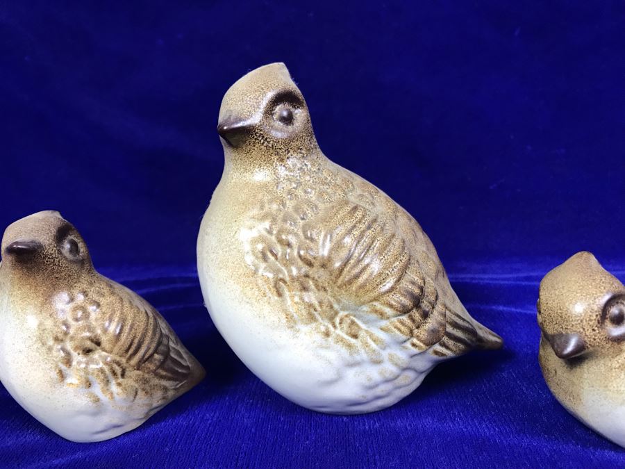 Set Of (3) MCM Quail Bird Figurines By Howard Pierce [Photo 3]