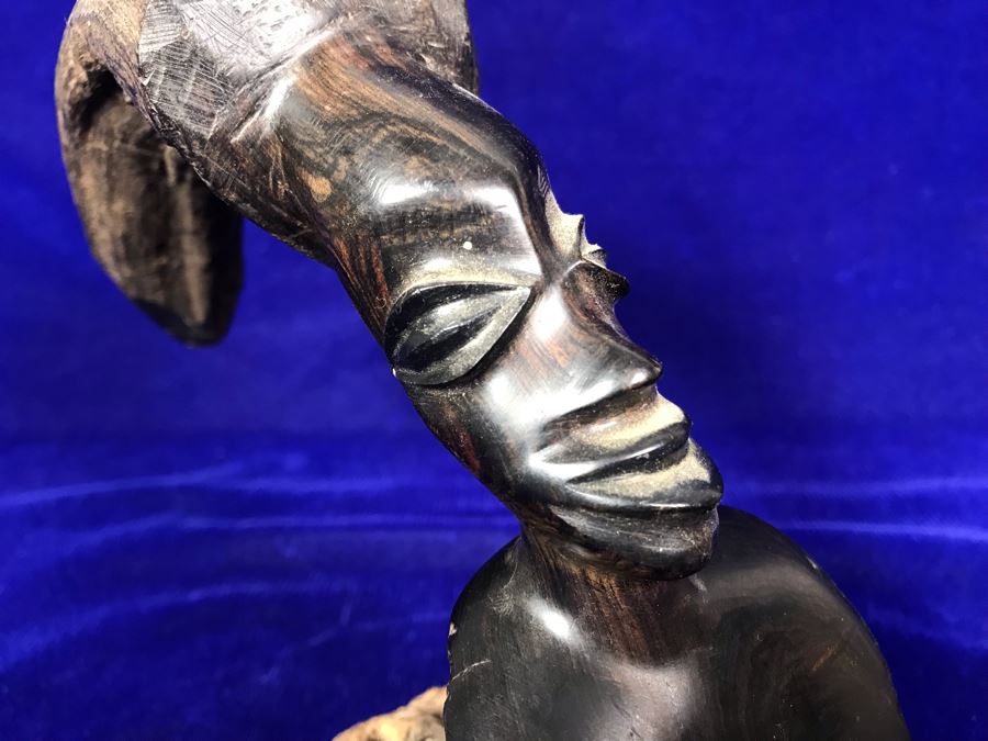 Carved Wooden Ethnic Figurine Sculpture 6.5'H [Photo 3]