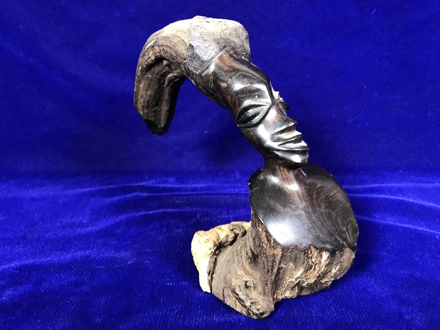 Carved Wooden Ethnic Figurine Sculpture 6.5'H [Photo 2]