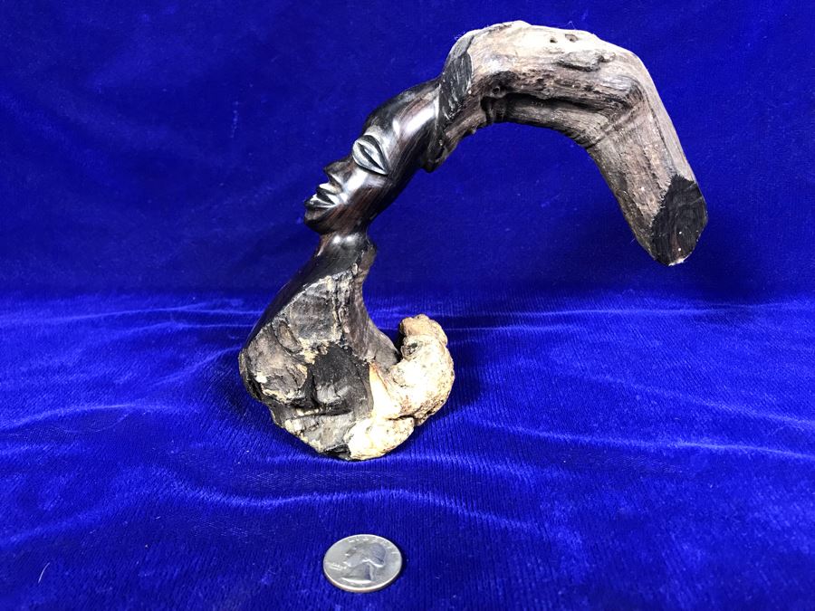 Carved Wooden Ethnic Figurine Sculpture 6.5'H [Photo 5]