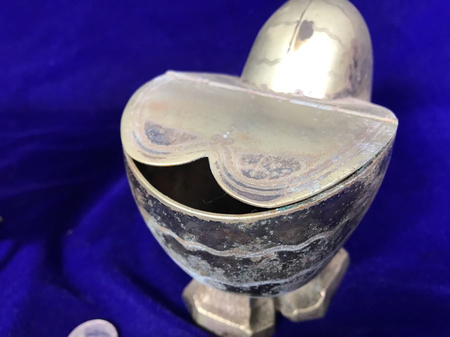 Pair Of Antique Victorian Nautilus Shell Silver Plated Spoon Warmers [Photo 17]