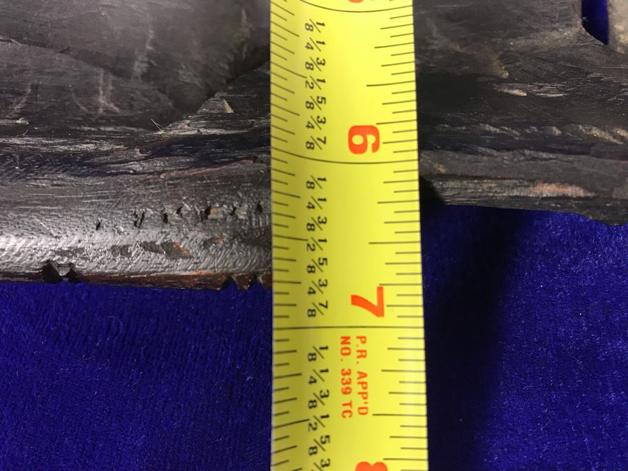 Large Vintage Carved Wooden Mask 22'H X 7'W [Photo 18]