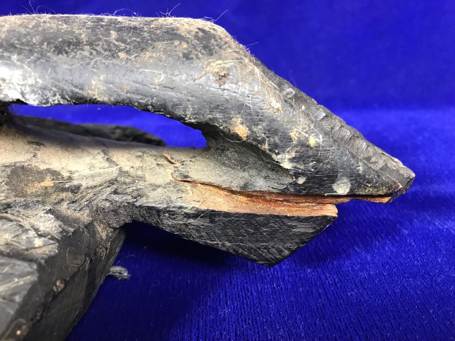 Large Vintage Carved Wooden Mask 22'H X 7'W [Photo 9]