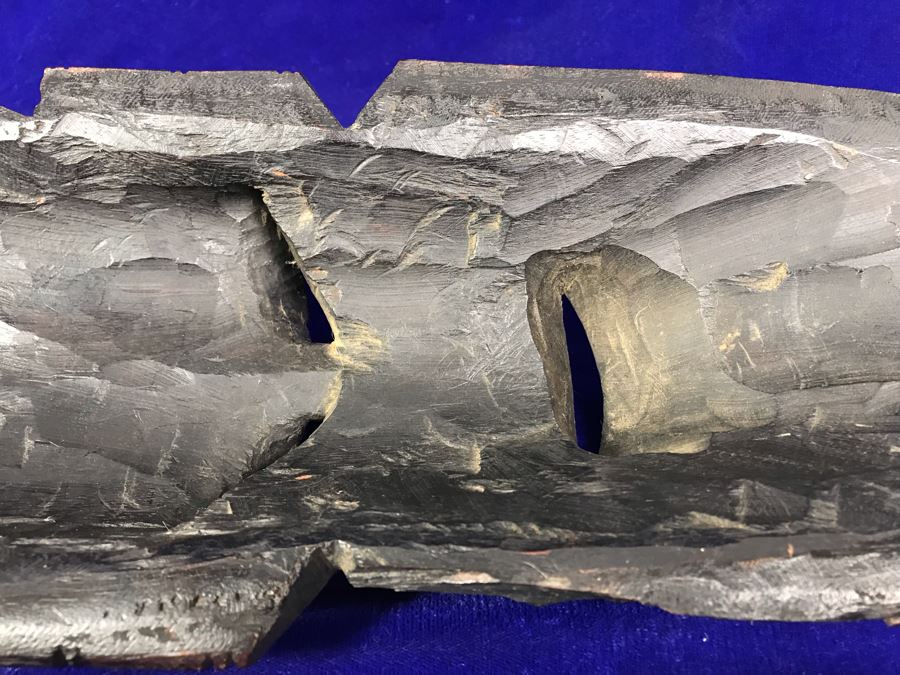 Large Vintage Carved Wooden Mask 22'H X 7'W [Photo 16]