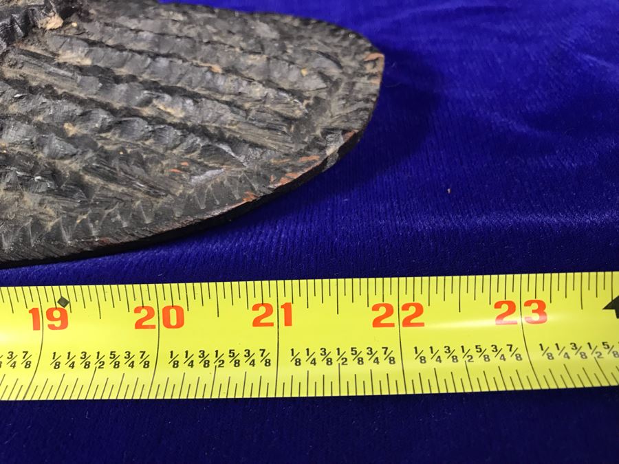 Large Vintage Carved Wooden Mask 22'H X 7'W [Photo 17]