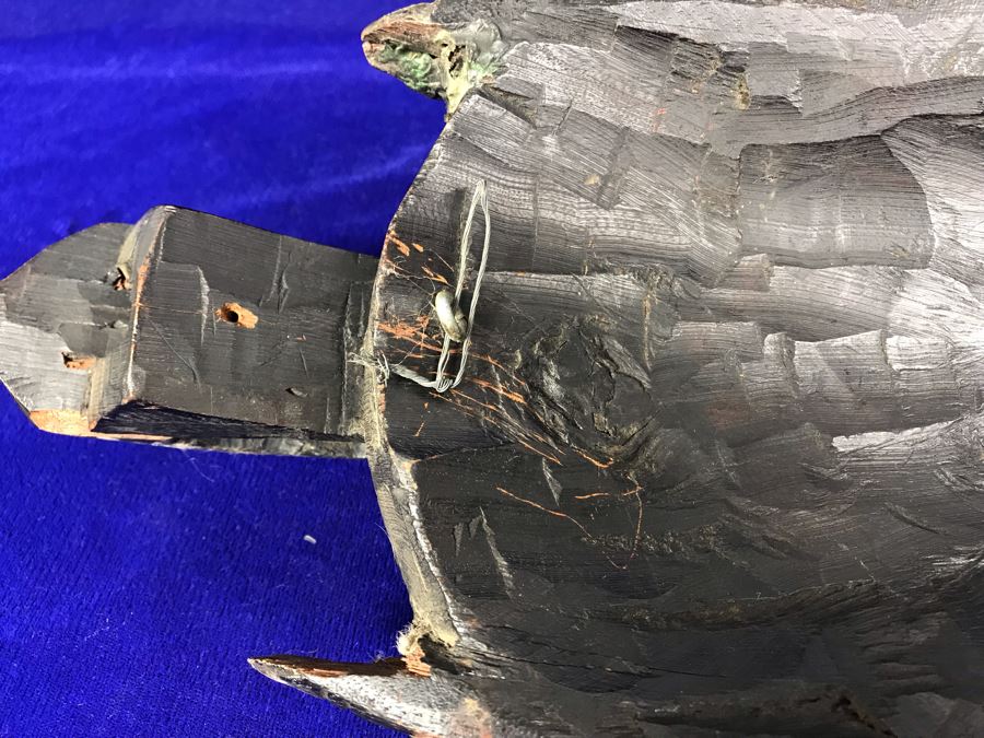 Large Vintage Carved Wooden Mask 22'H X 7'W [Photo 15]