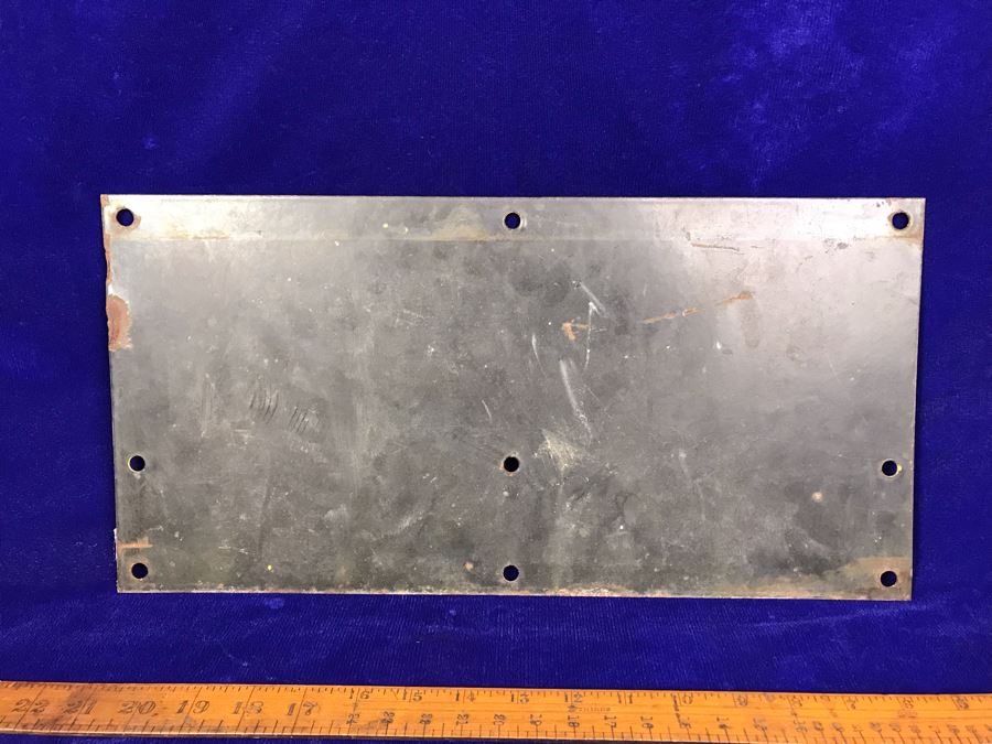 Old Porcerlain Metal Sign 'Trespassing - Loitering Forbidden By Law' 18' X 9' [Photo 4]