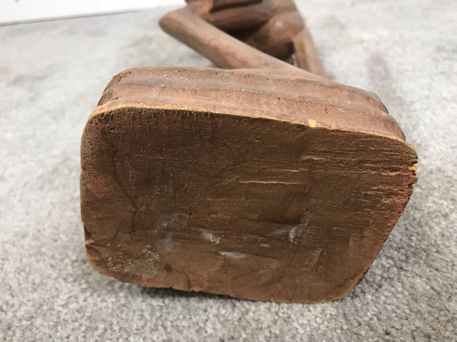 Large Wooden Hand Carved Ethnic Sculpture Figure 24'H [Photo 10]