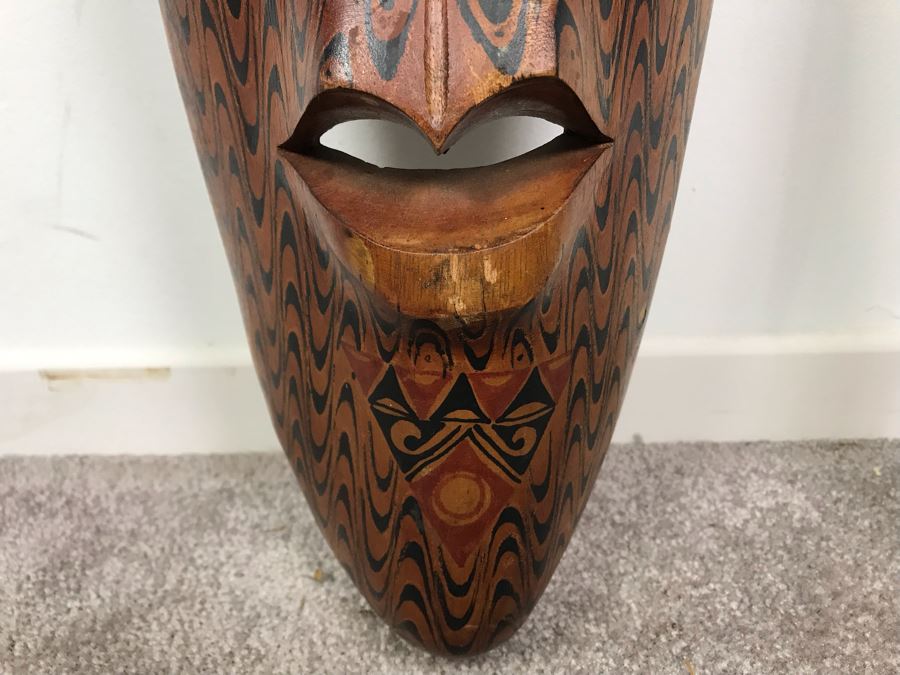 Large Hand Carved Indonesian Mask 36'H [Photo 6]