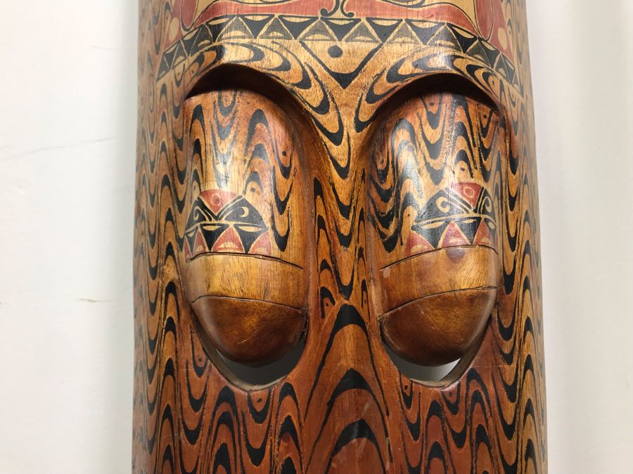 Large Hand Carved Indonesian Mask 36'H [Photo 3]