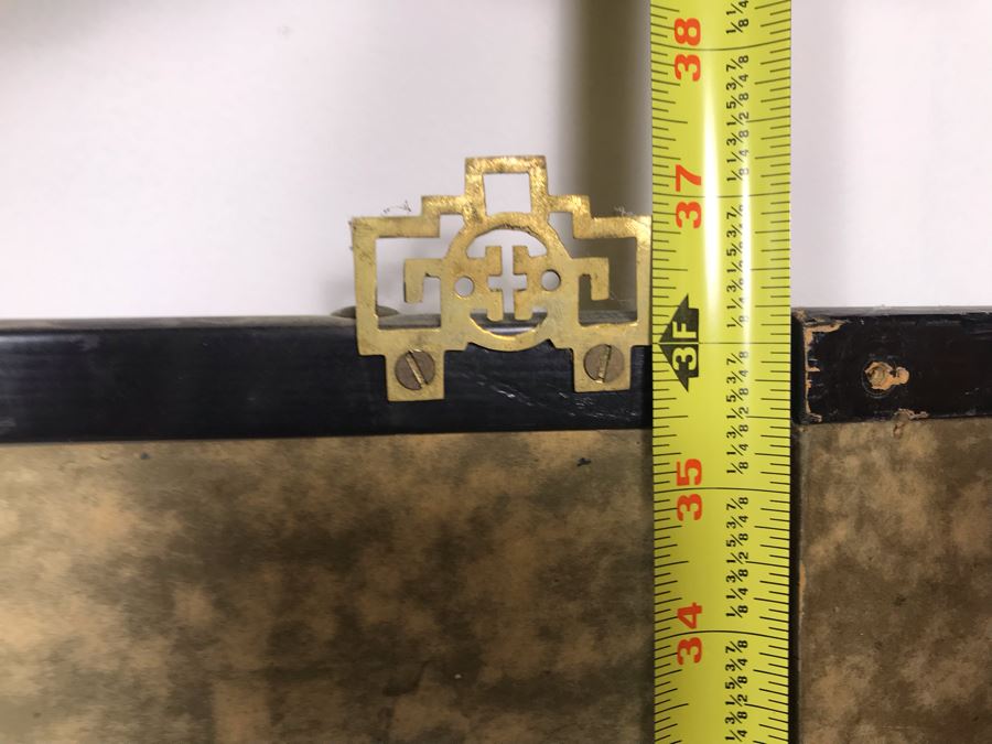 Original Asian Signed Painting Gold Folding Screen Divider 66' X 36' [Photo 22]