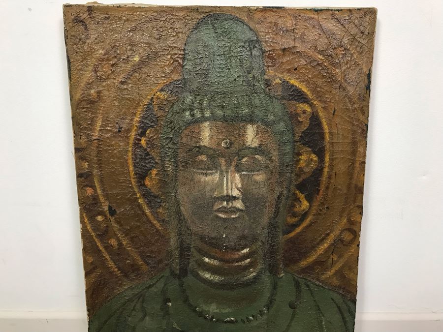 Old Original Buddha Painting 13' X 18' [Photo 2]