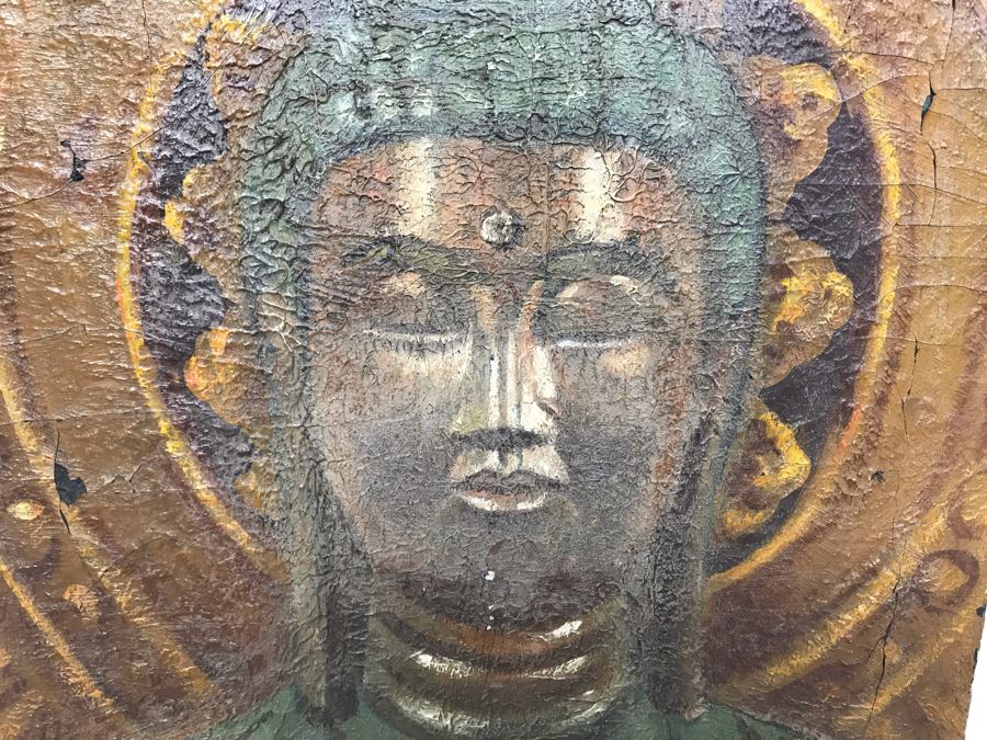 Old Original Buddha Painting 13' X 18' [Photo 3]